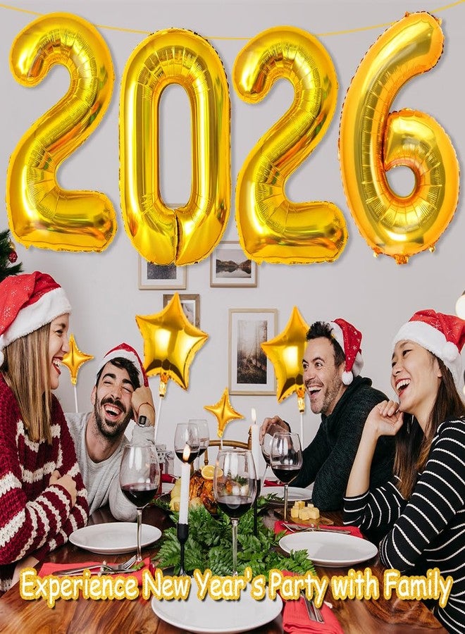 HiParty Upgraded, 42in Large 2026 Balloons Numbers, with 4pcs Star Balloon and Accessories (3D Premium Aluminum Foil) Ideal New Years Eve Balloons Decorations, for New Years Eve Party Supplies 2026, Glod - Image 5